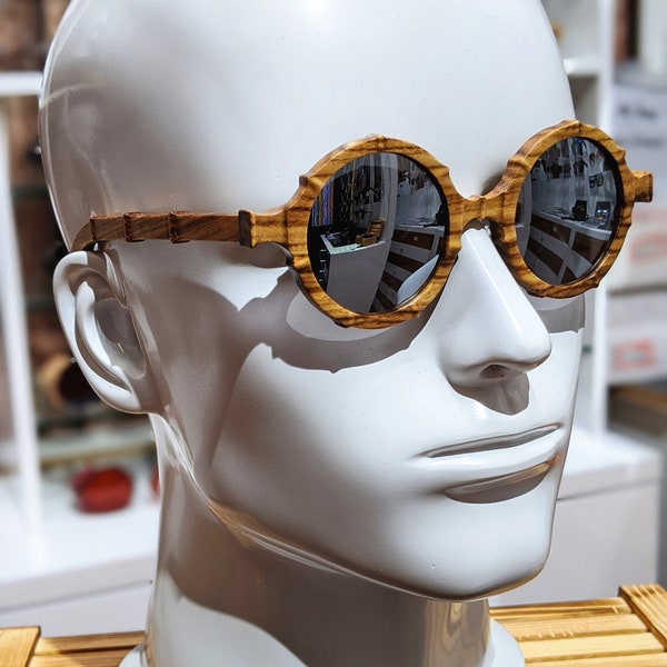 Petites lunettes de soleil rondes en bois, montures de lunettes de vue pour homme d'honneur