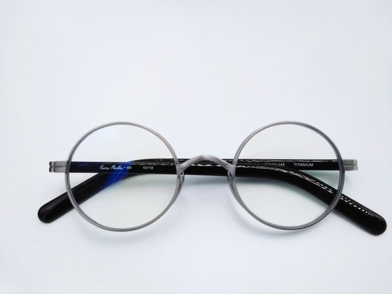 Todo el mundo recursos humanos quemado Gafas redondas pequeñas de titanio marco gafas graduadas - Etsy España