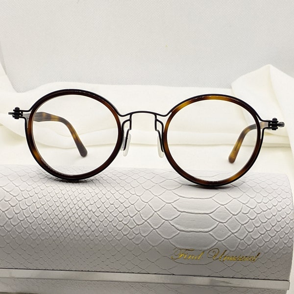 Round classic titnaium acetate crafted glasses prescription glasses Groomsmen proposal eye glasses frames
