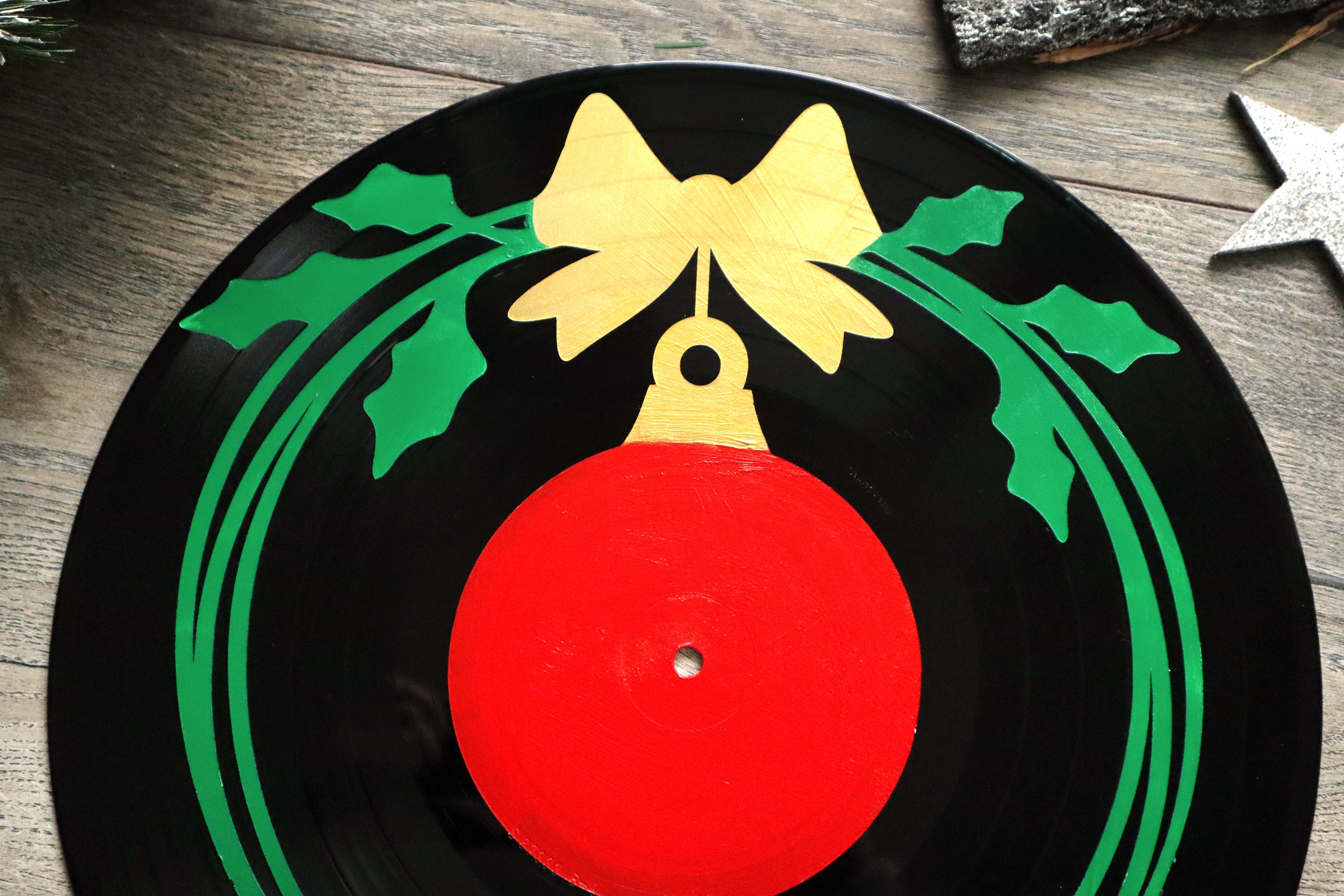 EXCEART 1 Set Record Graffiti Fake Records Decoration Gnomes Decorations  for Home DIY Record Ornament Graffiti Records Decor DIY Vinyl Record Vinyls