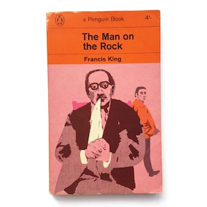 Livre Pingouin vintage, Francis King - The Man on the Rock, première édition, couverture Charles Raymond, cadeau pour les amoureux des livres, cadeau d&#39;anniversaire 1964