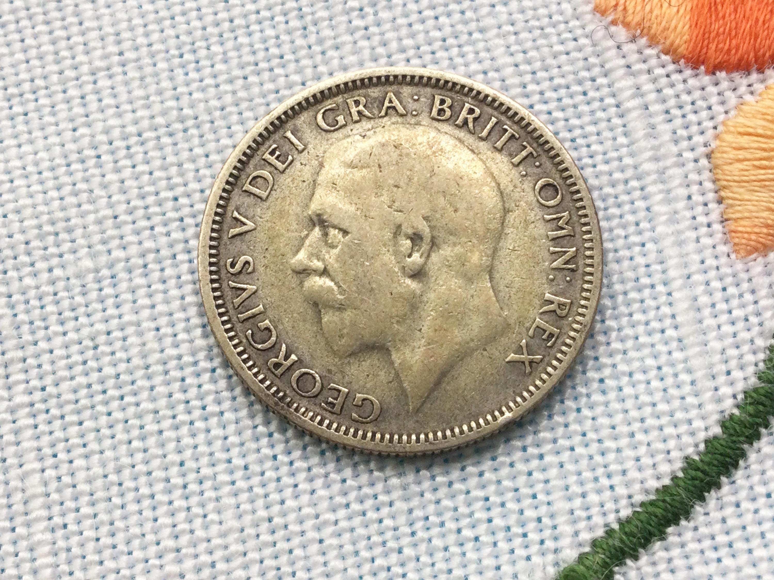 1934年 銀シリング貨幣：ジョージ5世 英国コレクターズアイテム、幸運