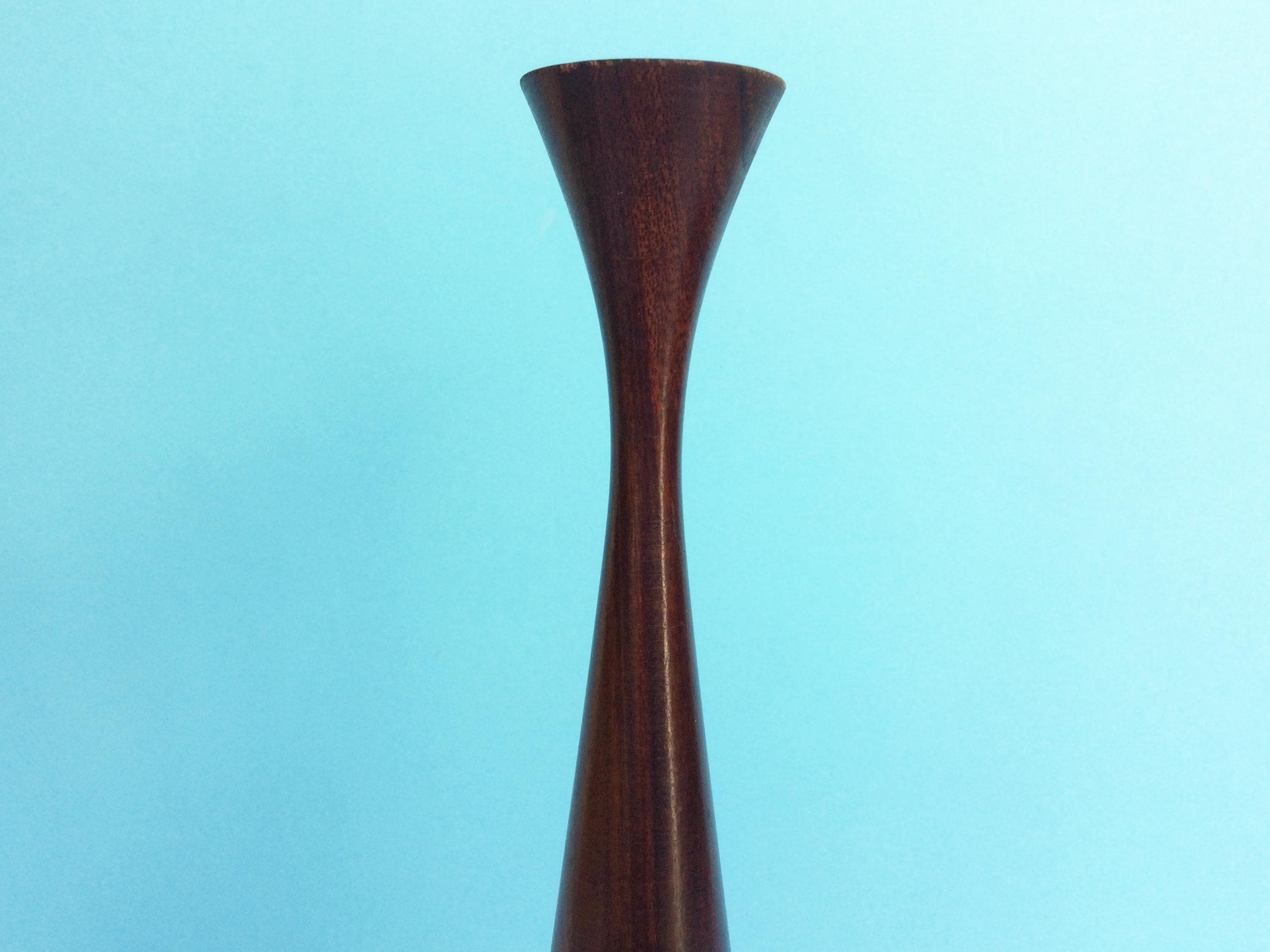 ヴィンテージ木製キャンドルスティック、ミッドセンチュリーモダン