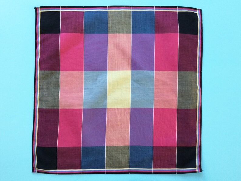 Vintage handkerchief set colourful mens handkerchiefs