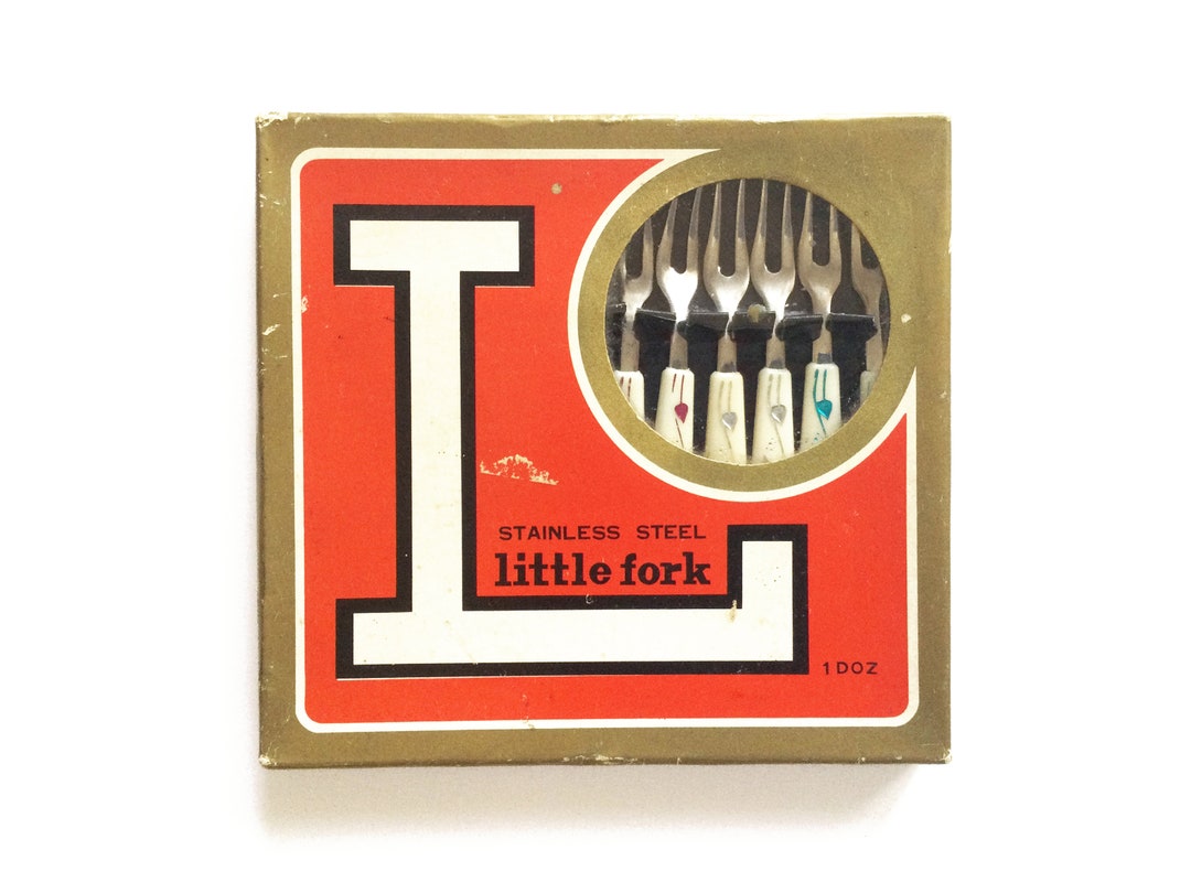 Little Forks Set of 12 in Original Box Stainless Steel Party Etsy