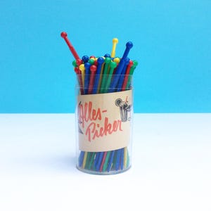 Vintage Party Picks: Reusable Cocktail Sticks, Made in West Germany by Dupol