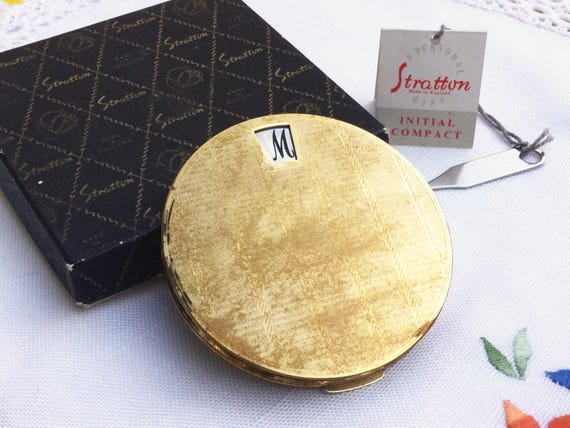 Vintage Stratton Initial Convertible Compact: NOS… - image 1