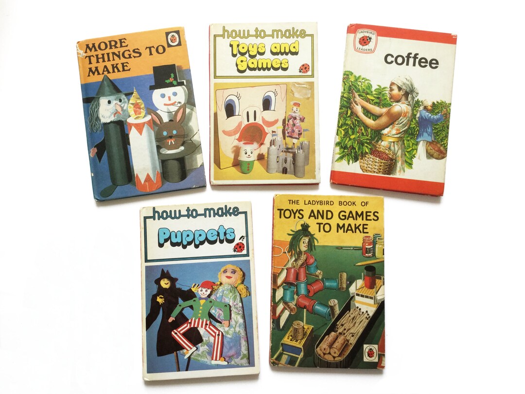 Vintage Ladybird Children's Books, Kids Crafts, Puppet Making, 1970s Kids Books, Home Schooling