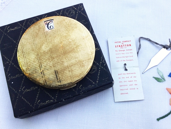 Vintage Stratton Initial Convertible Compact: NOS… - image 5