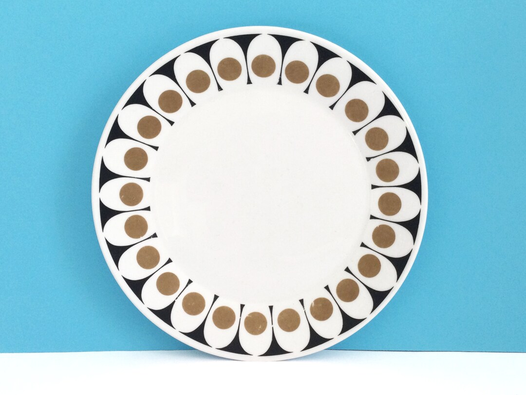 Black Velvet 7 Side Plate, Hostess Tableware by John Russell, Modernist