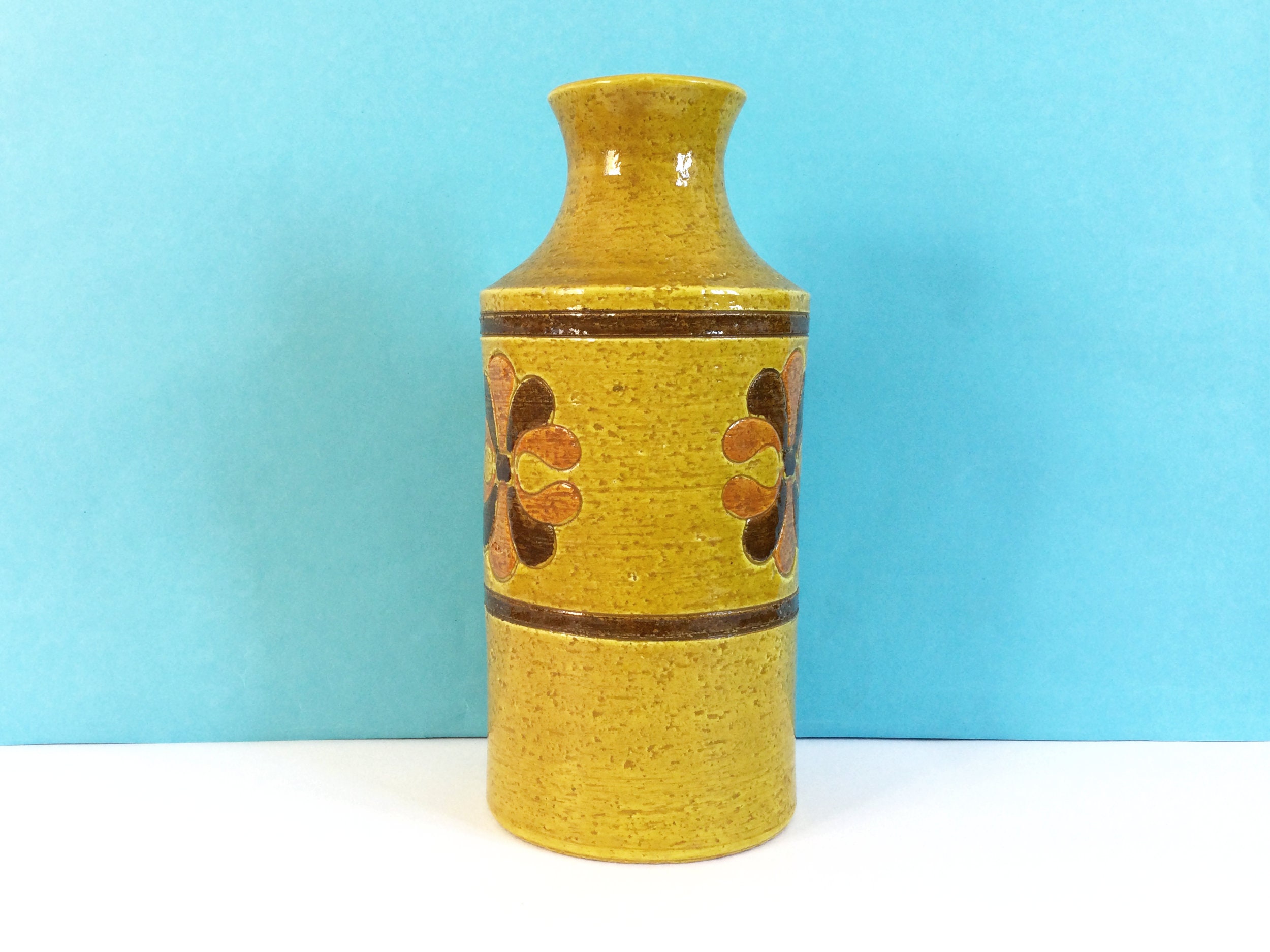 Bitossi Vase Aldo Londi Yellow Ceramic Vase Made in Italy - Etsy