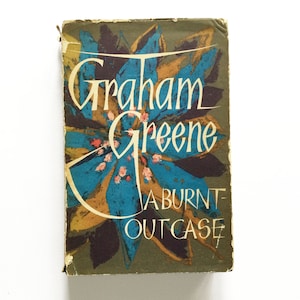 Graham Greene - A Burnt Out Case, First Edition hardback, Dust Jacket, Heinemann London, book lover gift, Graham Greene gift