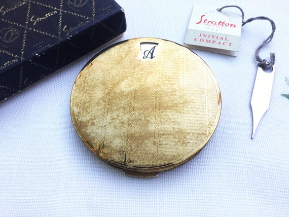 Vintage Stratton Initial Convertible Compact: NOS… - image 9