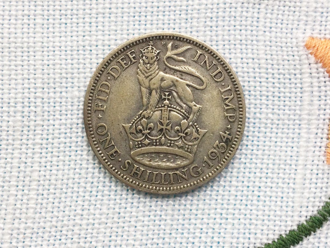 1934年 ジョージ5世記念 銀シリング貨幣 英国コレクターズアイテム