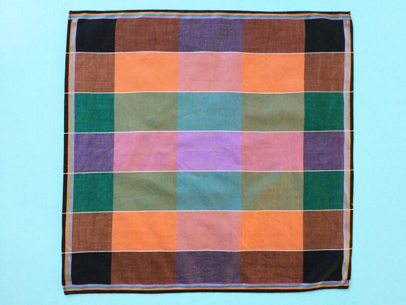 Vintage handkerchief set colourful mens handkerchiefs