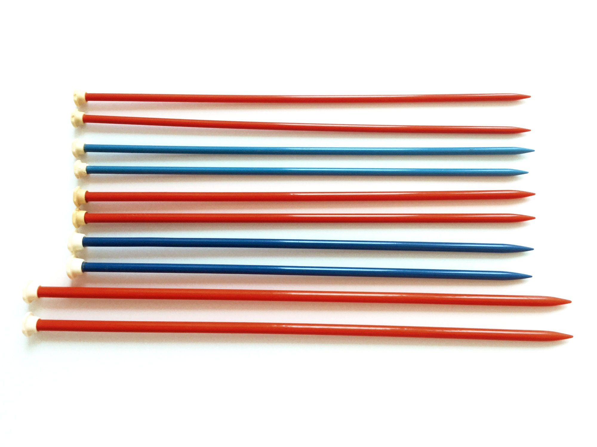 Vintage knitting needles JMRA various sizes red or blue | Etsy