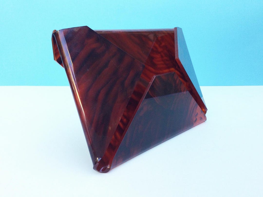 Vintage Faux Tortoiseshell Letter Rack, Mid-century Envelope Design ...