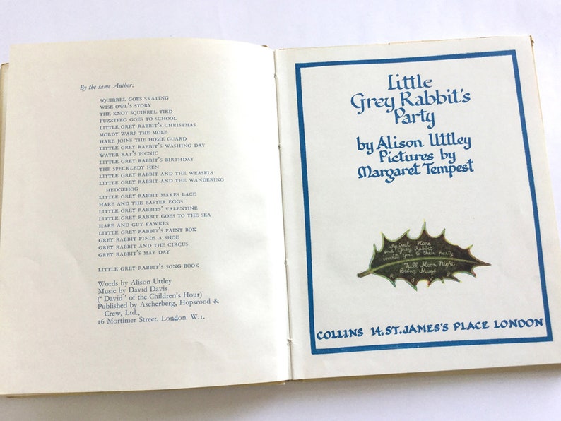 Little Grey Rabbit Books Alison Uttley Hare Goes Shopping | Etsy