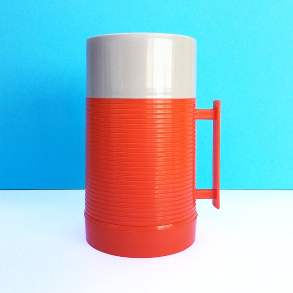 Lot De 6 Tasses De Camping Vintage USA - Plastique Jaune/blanc - Empilables Style Thermos - Occasion