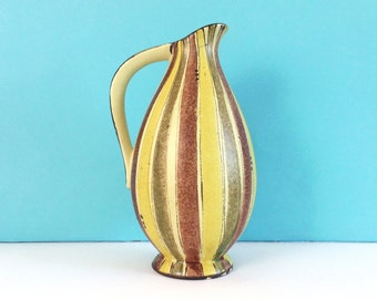 Vintage ceramic vase with handle, 1950s Bay vase, Palermo Decor, West German Pottery, bud vase, house warming gift