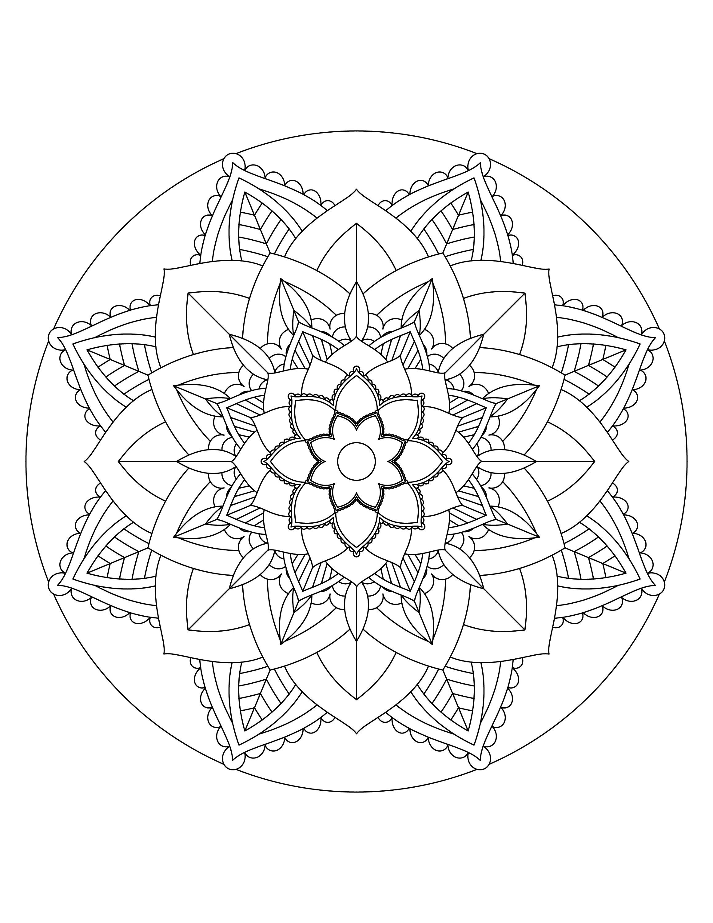 Five PDF Downloadable and Printable Mandalas for Downpload, Print and ...