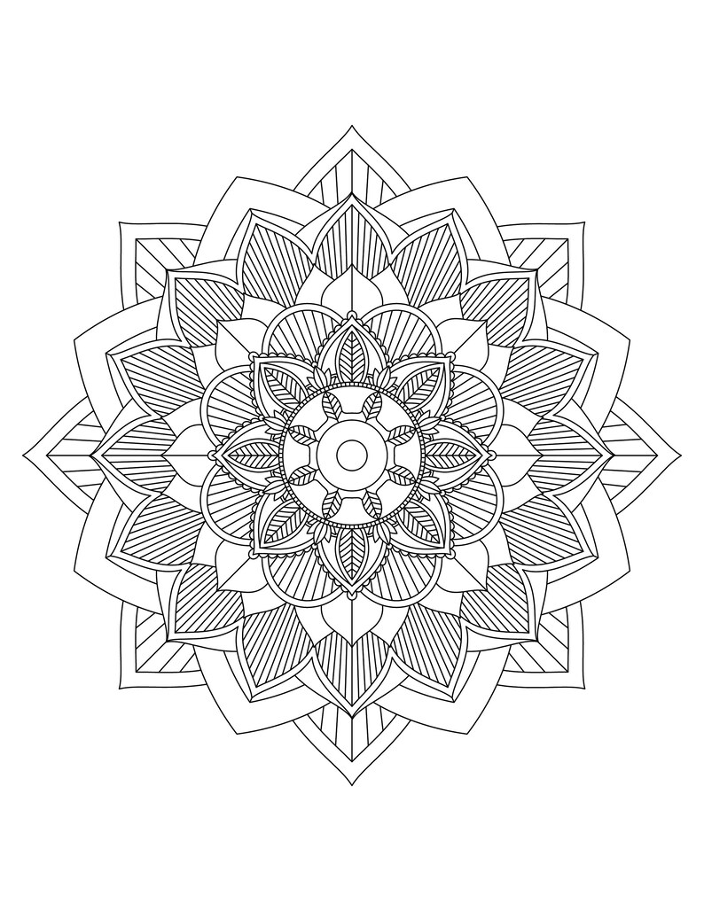 Five PDF Downloadable and Printable Mandalas for Downpload, Print and ...