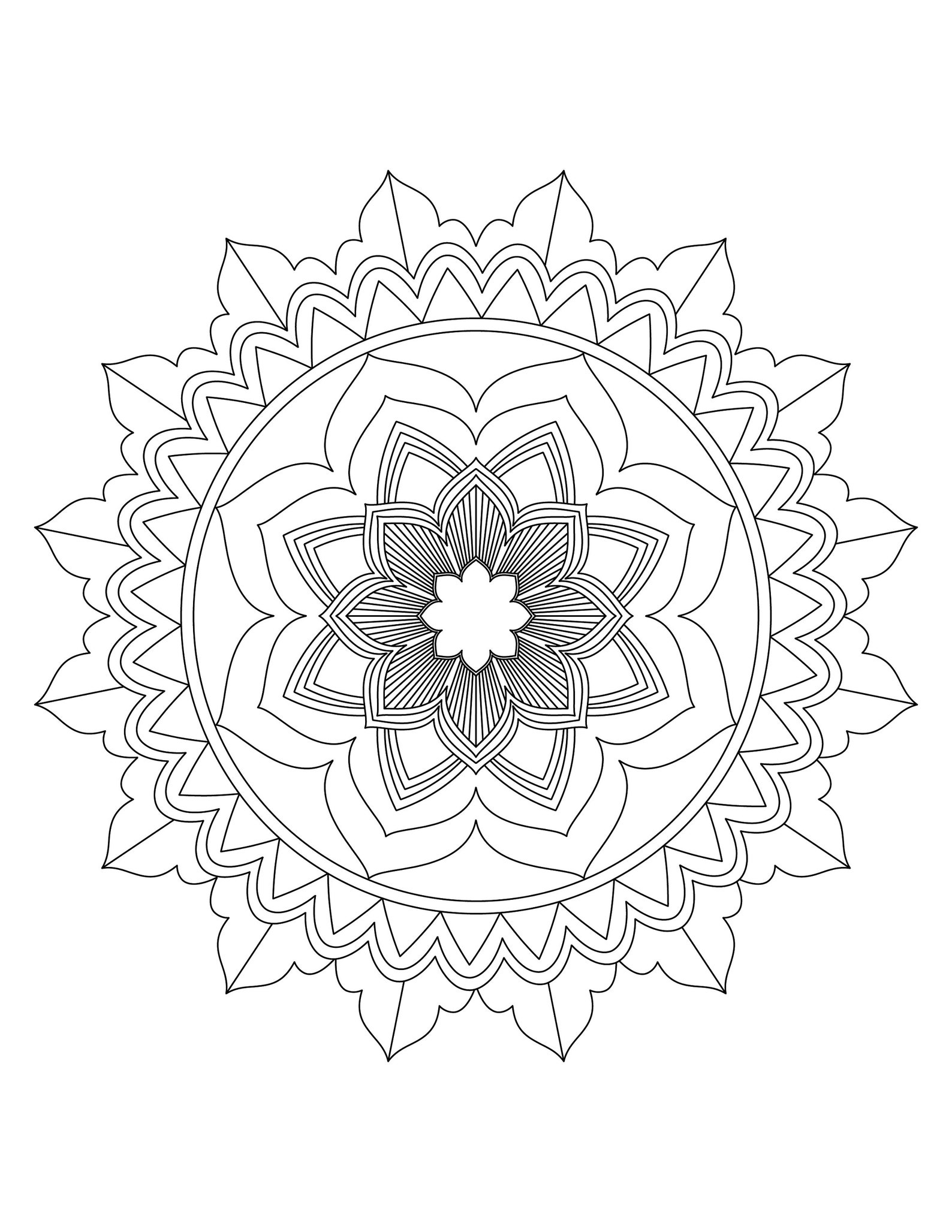Five PDF Downloadable and Printable Mandalas for Downpload, Print and ...