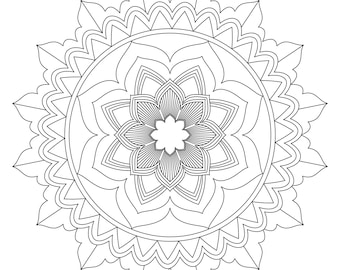 Five PDF Downloadable and Printable Mandalas for downpload, print and color