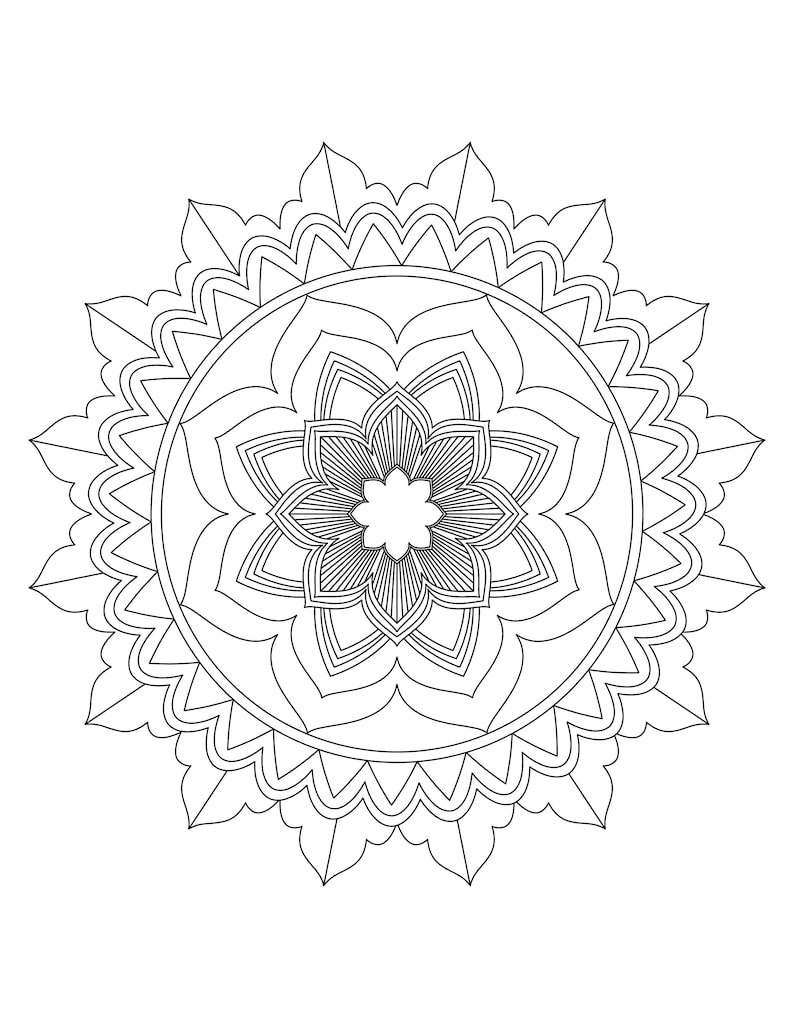 Five PDF Downloadable and Printable Mandalas for Downpload, Print and ...