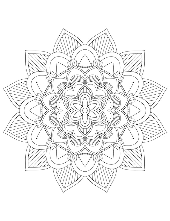 Printable Mandala to Download. and Color. PDF Downloadable | Etsy