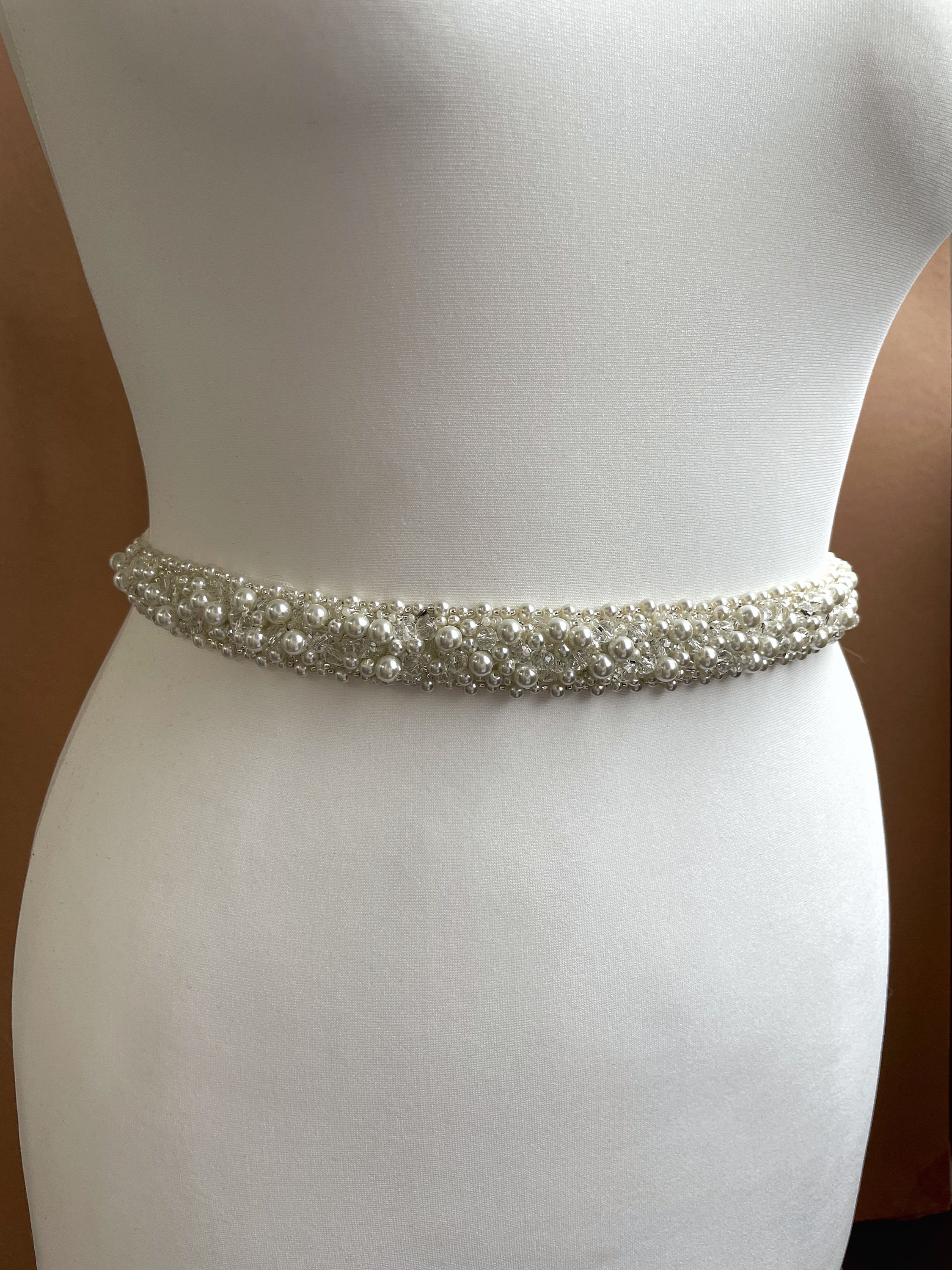 Pearl Bridal Belt Wedding Dress Sash Rhinestone Sash Belt Beaded Belt Pearl Bridal Belt Wedding Dress Sash Rhinestone Sash Belt Beaded Belt