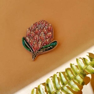 Protea brooch, protea pin.