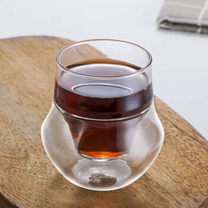 Tasse à espresso double paroi en verre 120ML (1 tasse) + (2 tasses) Options