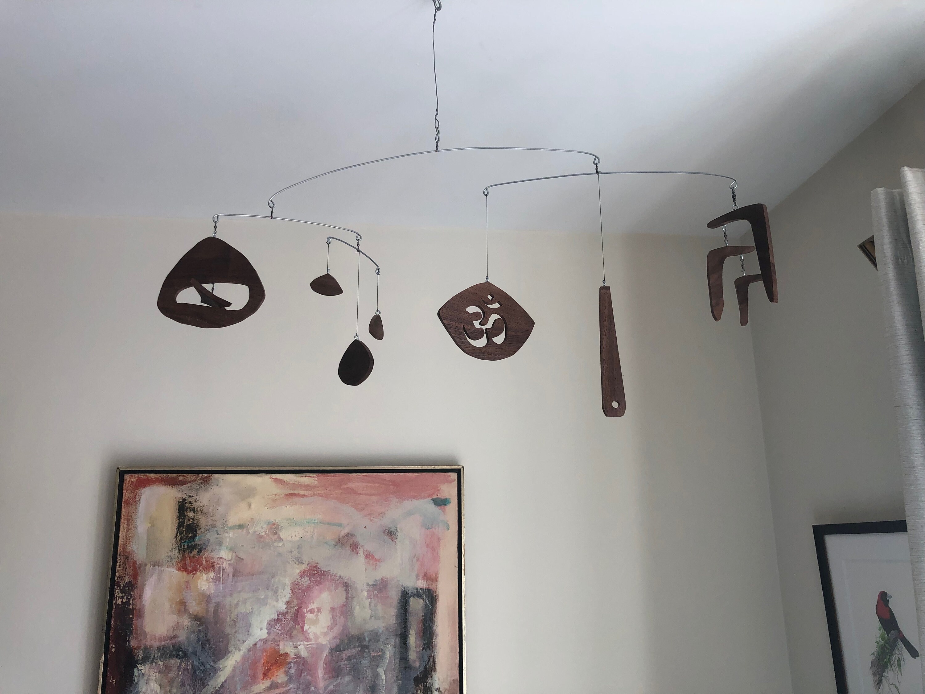 One of a Kind Artistic Mobiles Hand Made From Black Walnut Etsy