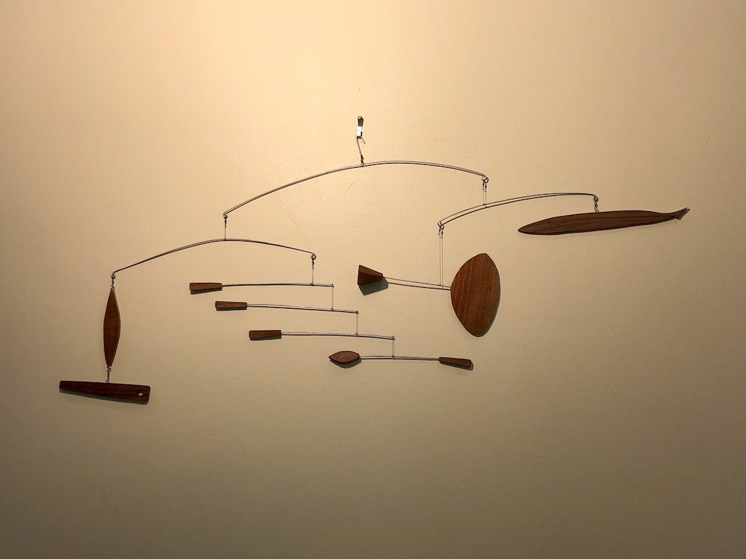One of a Kind Artistic Mobiles Hand Made From Black Walnut Customizable