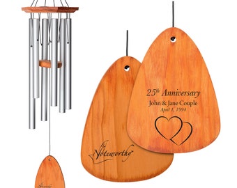 Anniversary Double Hearts Noteworthy™ Windchime