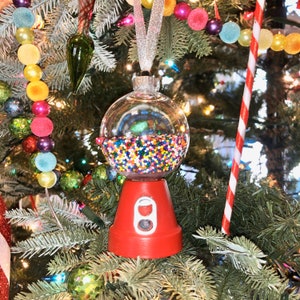 Gumball Machine Ornament, Christmas Tree Ornament, Christmas Gifts, Candy Land Theme, Whimsical Theme