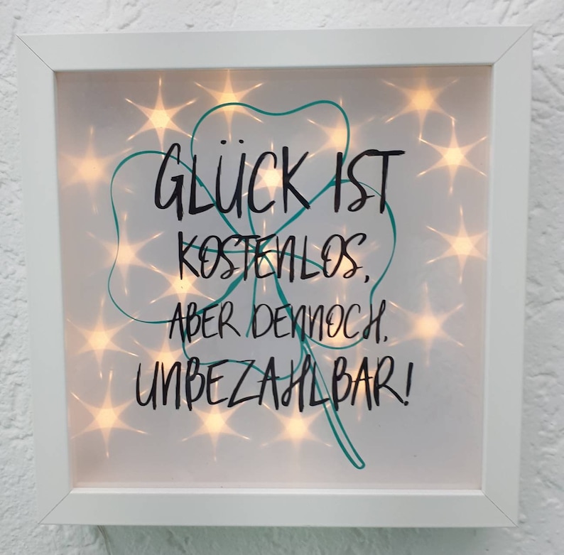 Rahmen LED beleuchtet mit Spruch Etsy.de