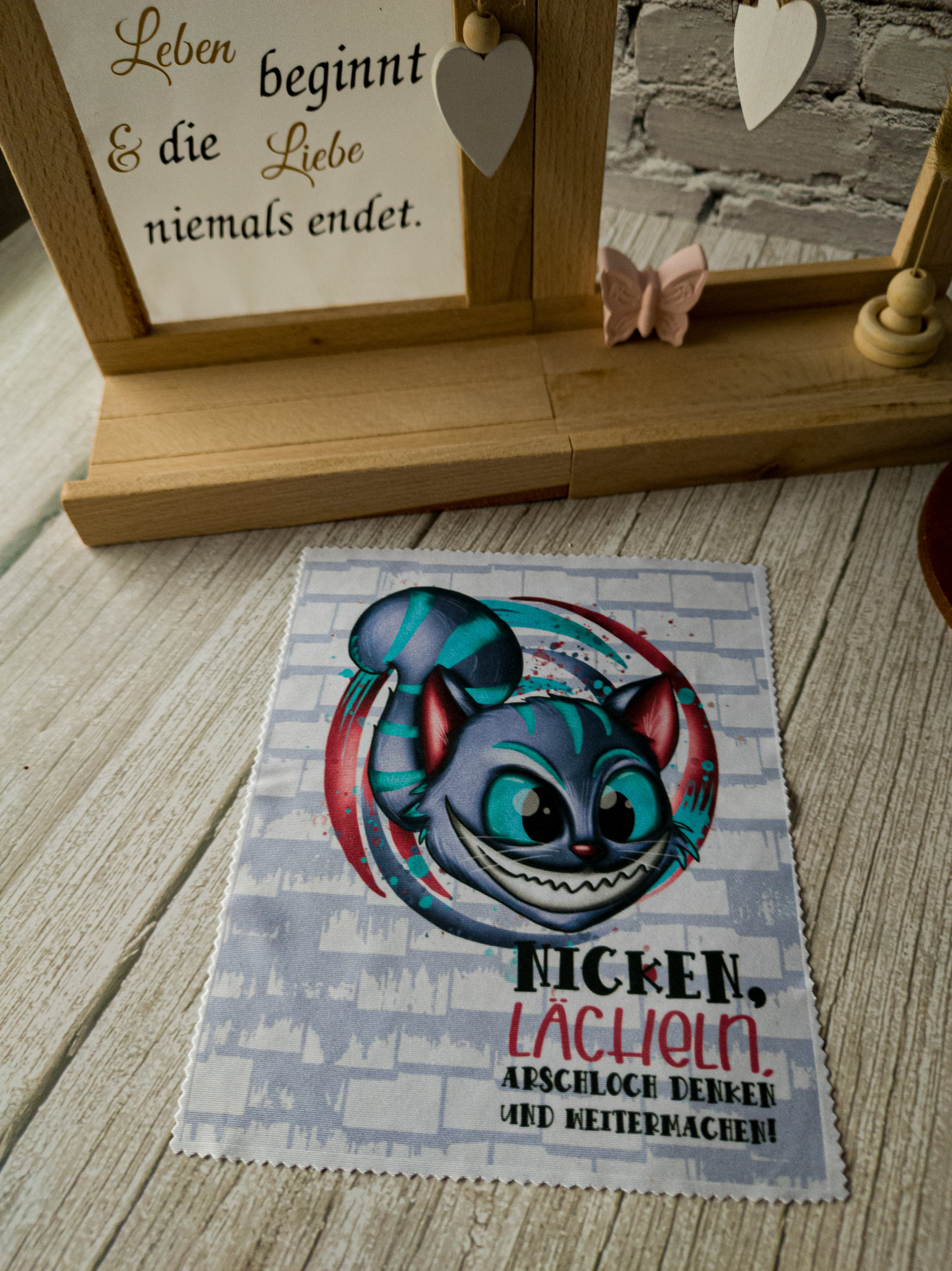 U24 Brillenputztuch Löwe Motiv - Microfasertuch Für Gläser & Bildschirme