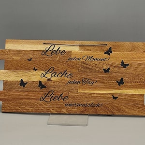 Holzschild mit Spruch Lebe, Lache, Liebe Etsy.de