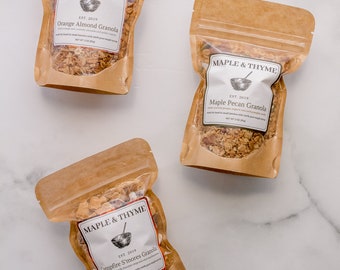 Single Serving Granola Pouches - Package of 3 - Choose 3 Flavors