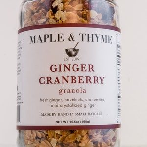 Ginger Cranberry Müsli 16,5 Unze Geschenk Glas