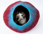 Maroon Teal Cat Cave Luxury Collection