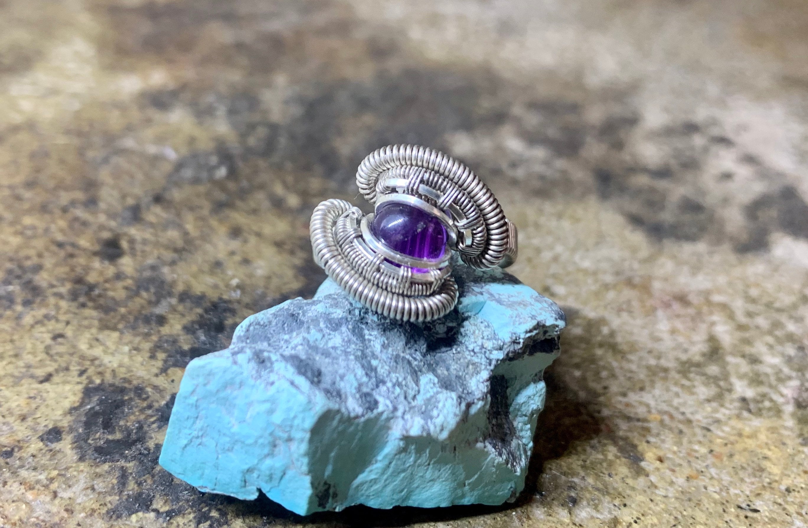 Amethyst 2024 wire ring
