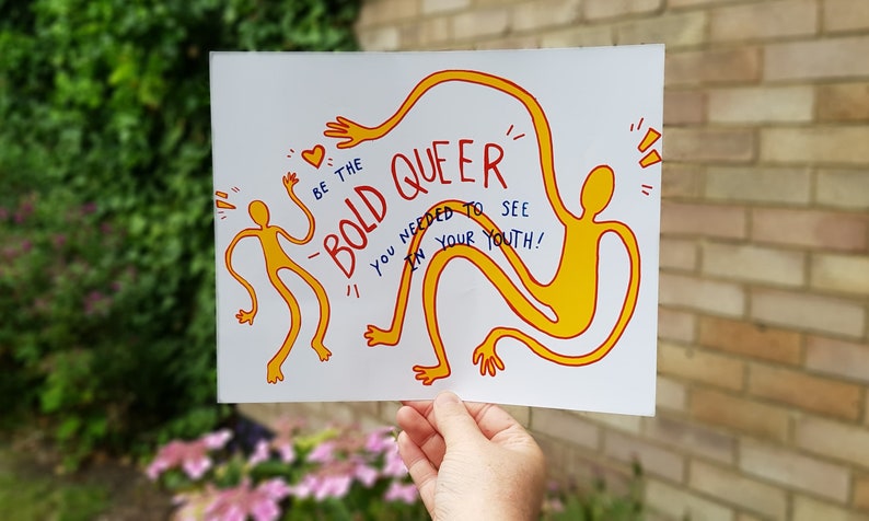 BOLD QUEER print 2 sizes available