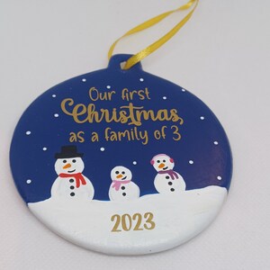 Personalised Snowman Family Tree Decoration