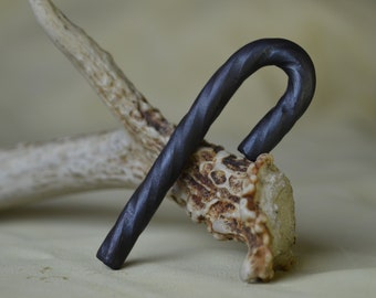 Hand Forged Twisted Candy Cane Ornament