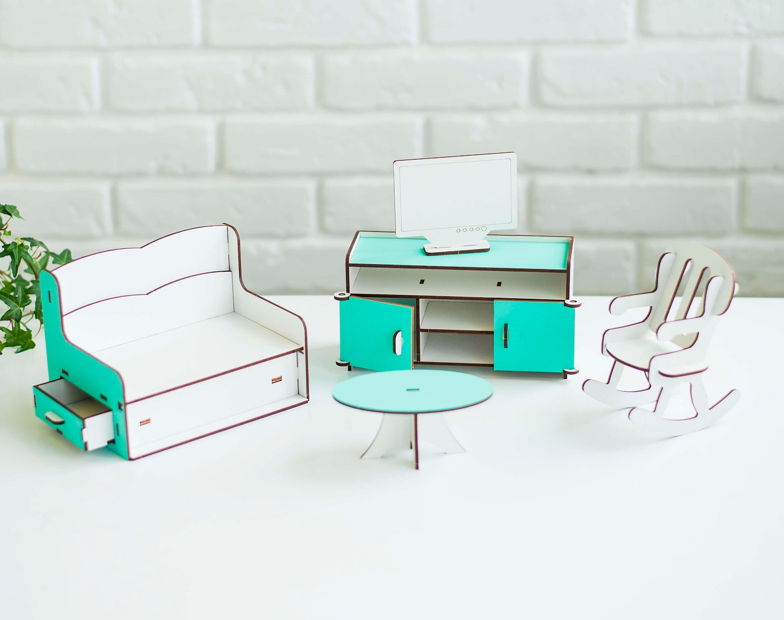 Wooden Dollhouse Furniture Dollhouse Furniture Doll House Etsy