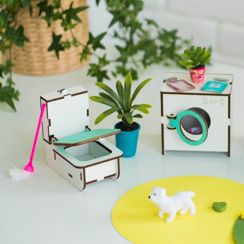 Dollhouse Bathroom Doll House Furniture American Girl Doll Etsy