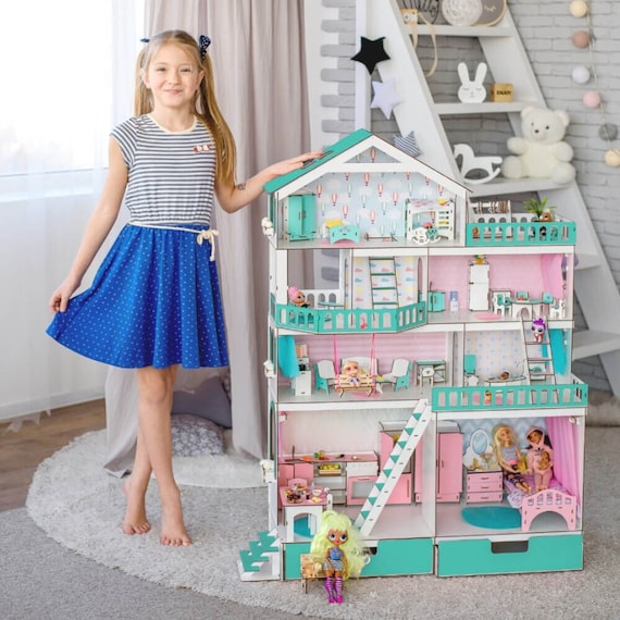 Large Doll Houses (Wooden Dollhouses) - Ideas on Foter  Barbie doll house,  Diy barbie furniture, Large dolls house